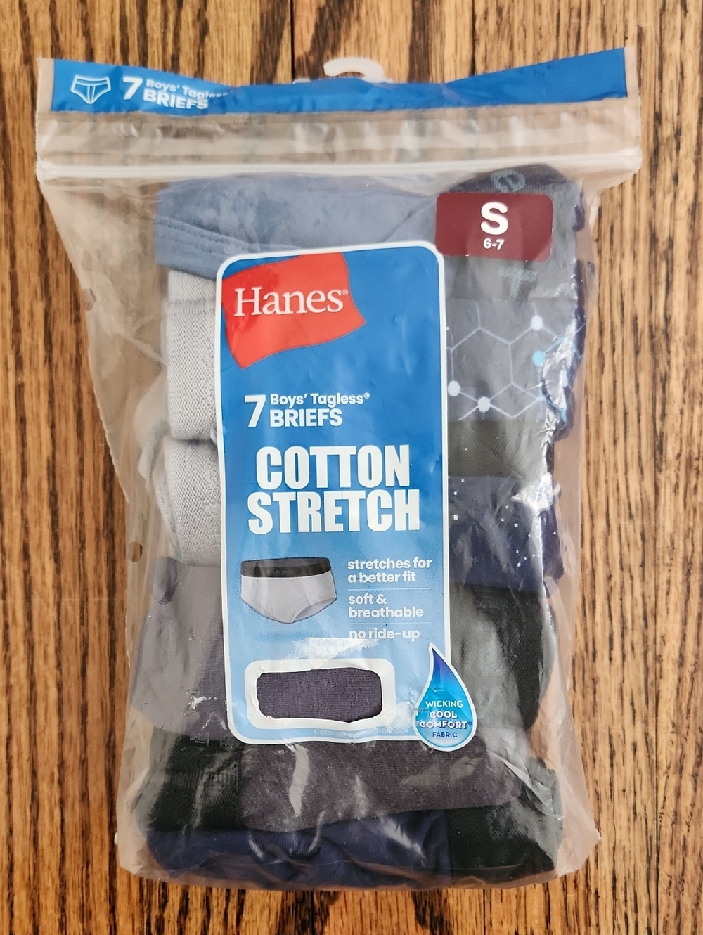 Hanes Cotton Stretch Boys' Briefs Space Pattern - 7 Pack